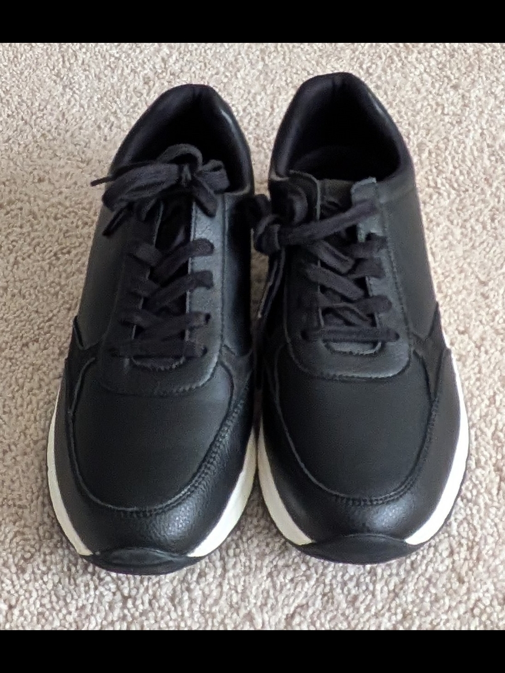 Naturalizer Shay Black Leather Women's Casual Sneakers. 10W. New With Box